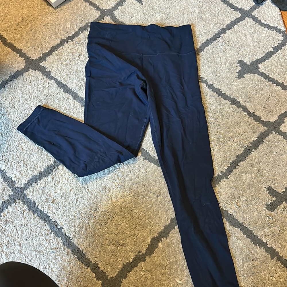 NAVY BLUE CROPPED LEGGINGS